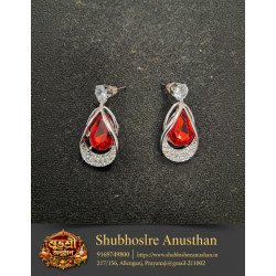 Glamorama silver-plated rhinestone teardrop earrings